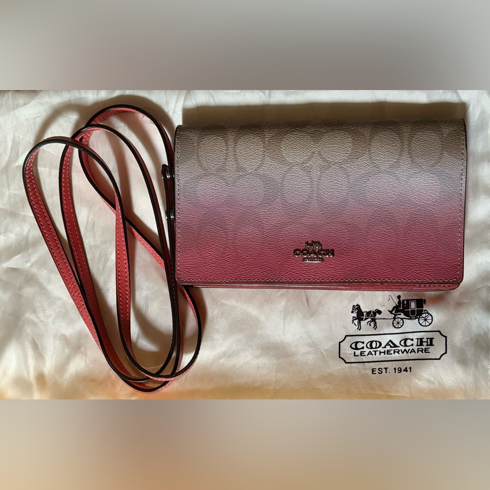 Coach Hayden Foldover Crossbody Clutch in Ombré Signature Canvas